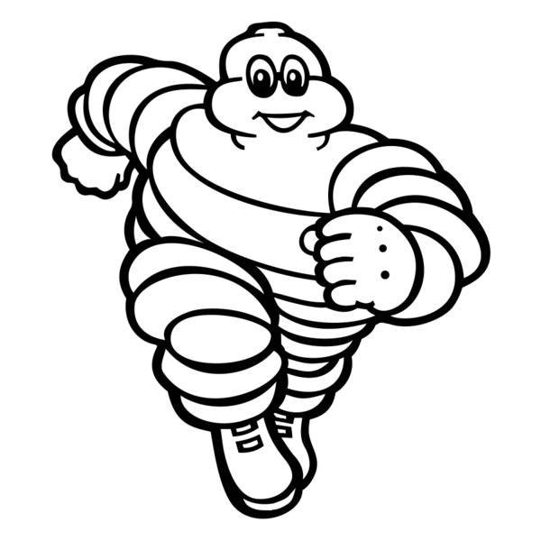 Autocollants: Michelin Bibendum Coureur