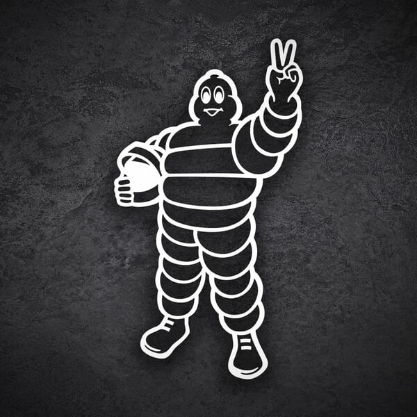 Autocollants: Bibendum Michelin Pilote