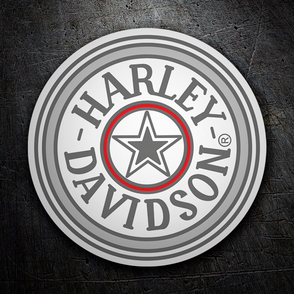 Autocollants: Harley Davidson argentés