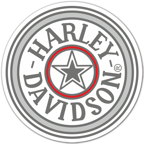 Autocollants: Harley Davidson argentés