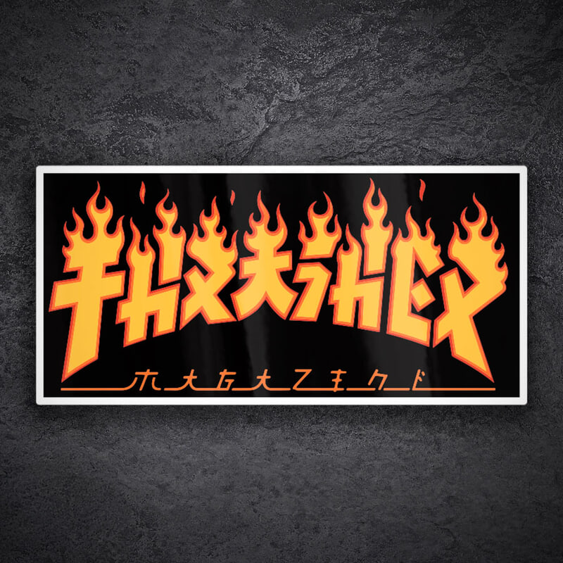 Autocollants: Thrasher Logo Japonais