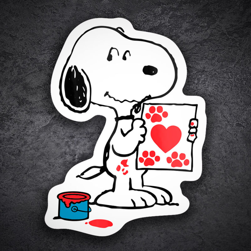 Autocollants: Snoopy Cœur et Pattes