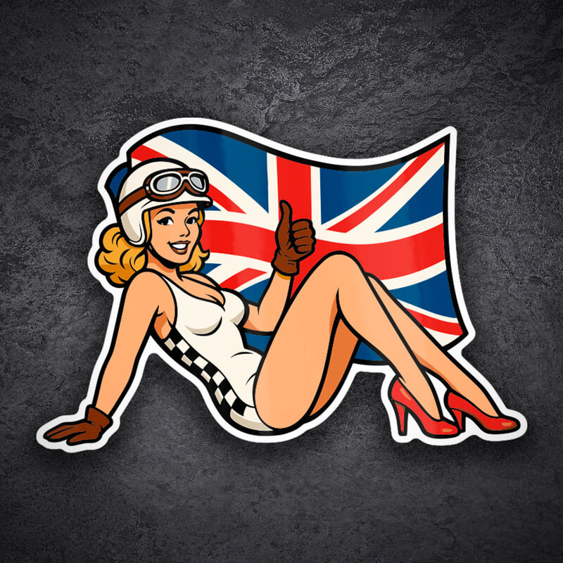 Autocollants: Pin-Up Pilote Britannique