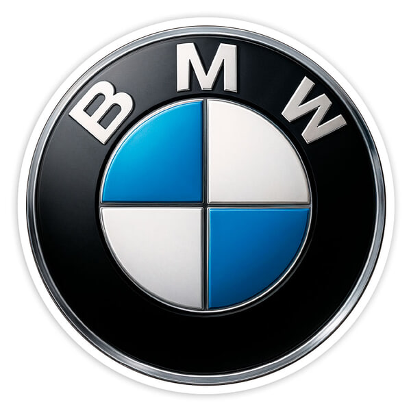 Autocollants: Logo BMW Classique en Cercle Divis&eacute;