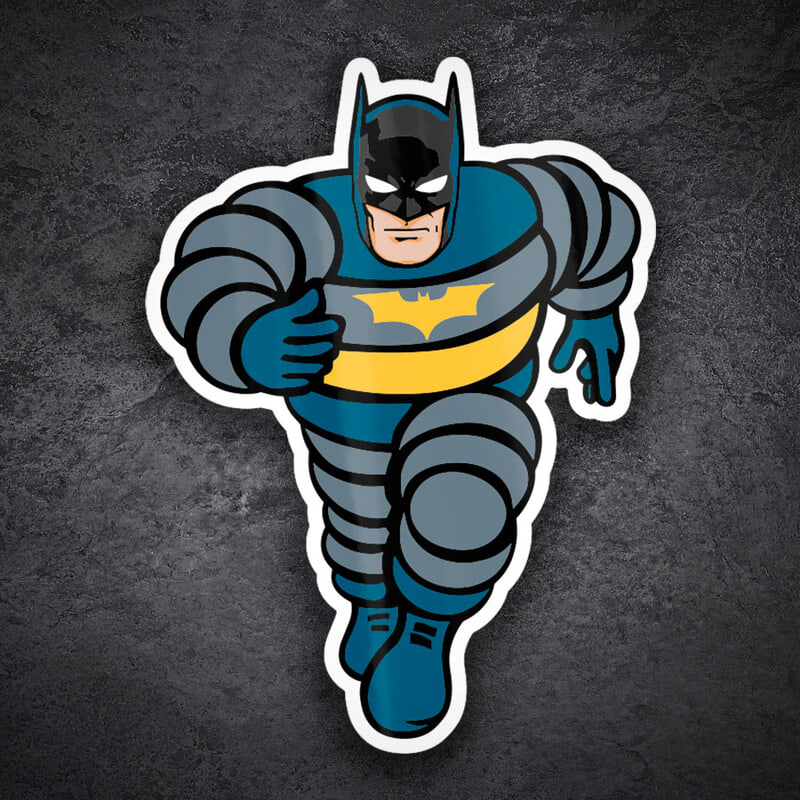Autocollants: Batman Bibendum Michelin