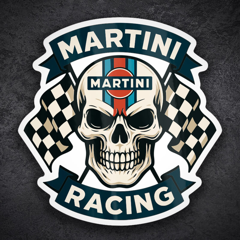 Autocollants: Crâne Martini Racing