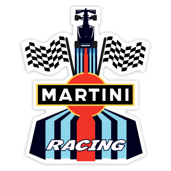 Autocollants: Martini Racing Formule 1 avec Contour D&eacute;coup&eacute;