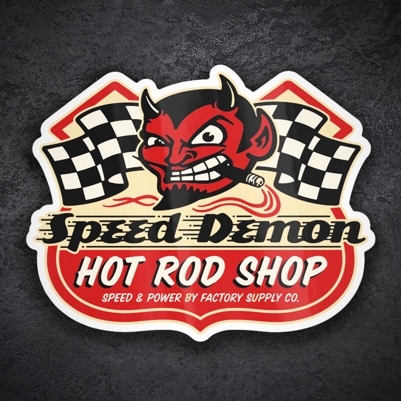 Autocollants: Speed Demon Hot Rod Shop