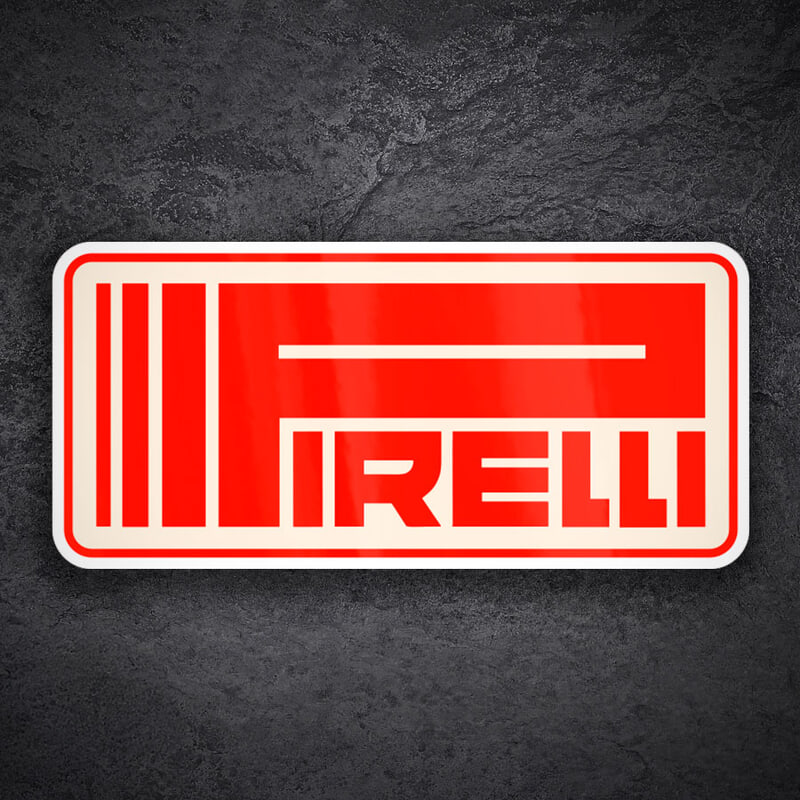 Autocollants: Logo Pirelli Classique Rouge