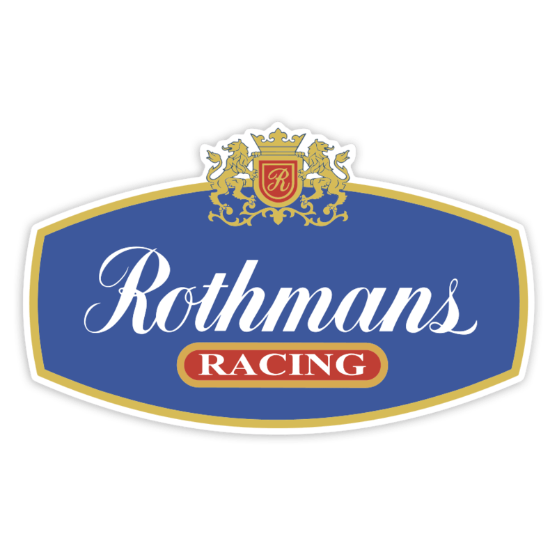 Autocollants: Rothmans Racing avec Logo en Italique