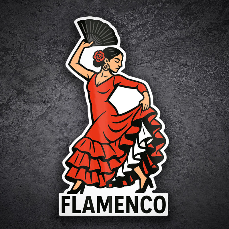 Autocollants: Danseuse de Flamenco