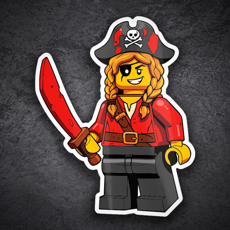Autocollants: Femme Pirate LEGO