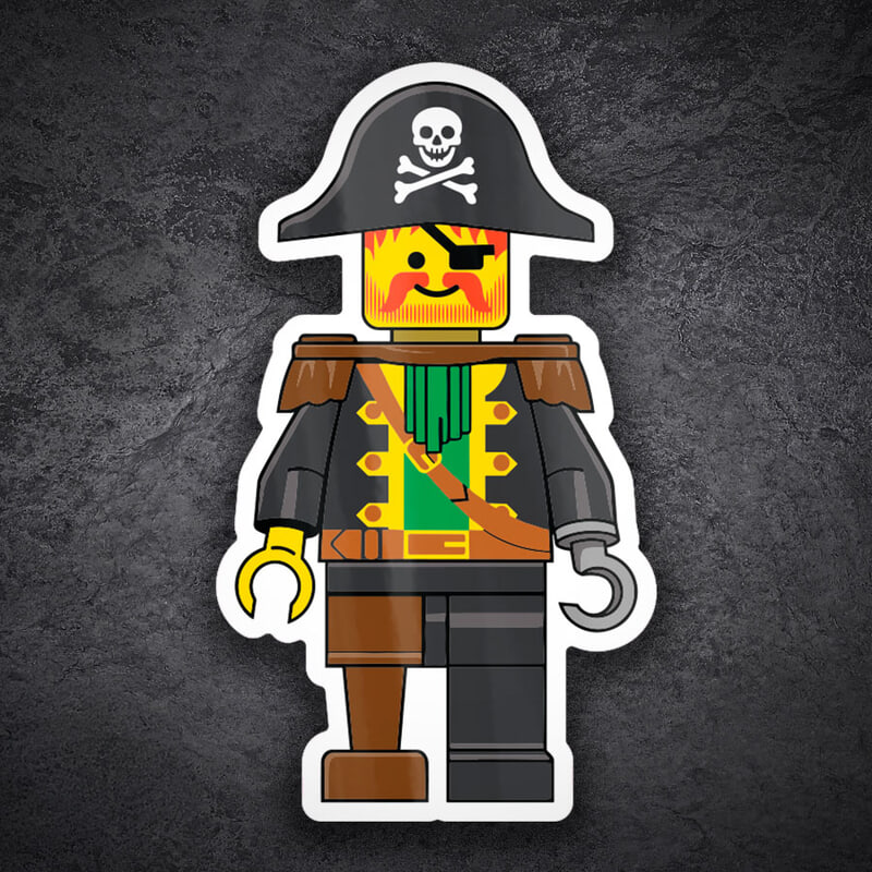 Autocollants: Pirate LEGO Classique