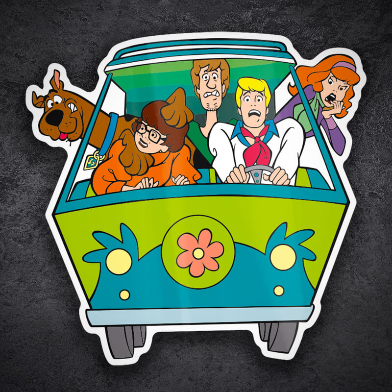 Autocollants: Van Scooby-Doo Mystery Machine