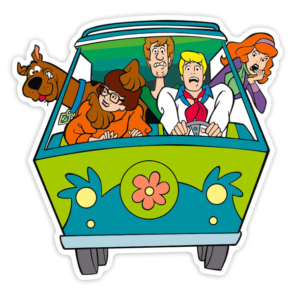 Autocollants: Van Scooby-Doo Mystery Machine
