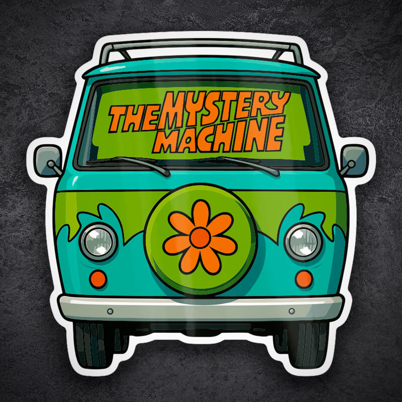 Autocollants: Van Mystery Machine de Face