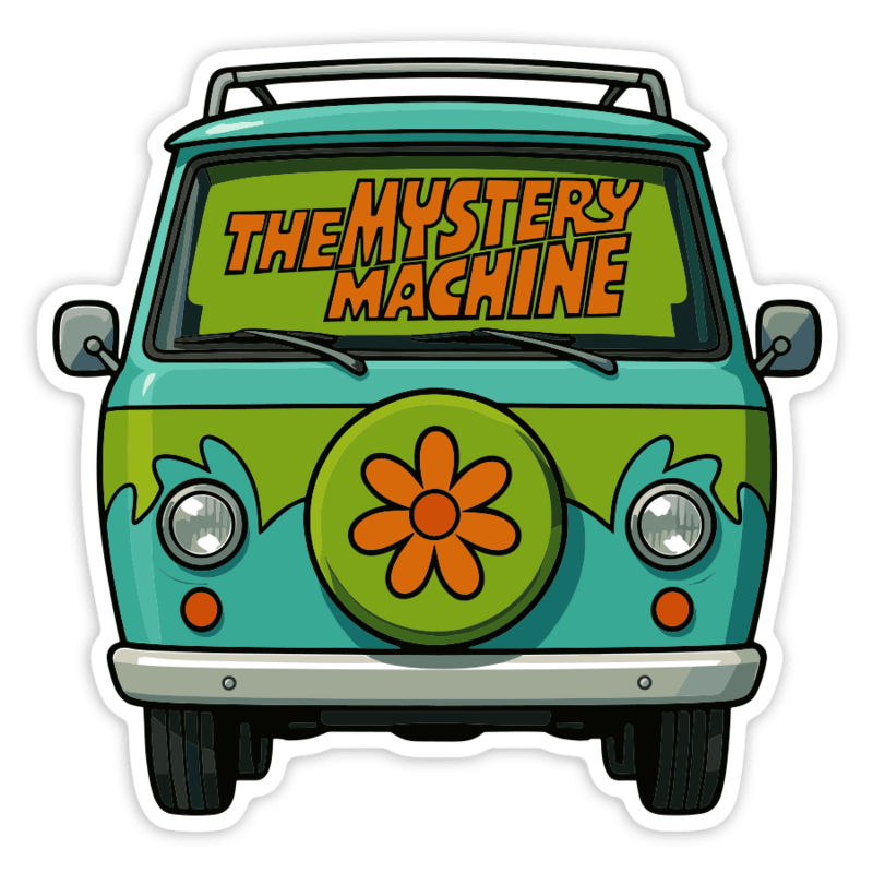 Autocollants: Van Mystery Machine de Face