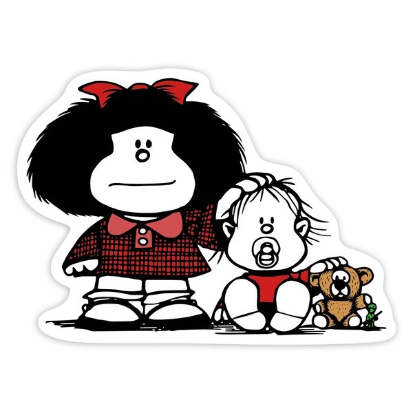 Autocollants: Mafalda et Guille avec Ourson