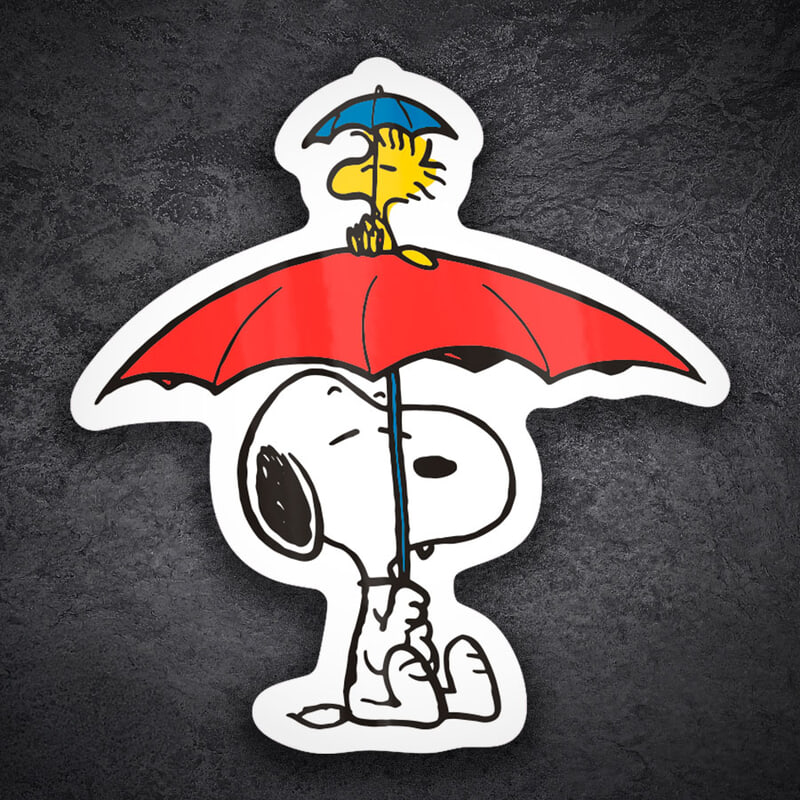 Autocollants: Snoopy et Woodstock Parapluie