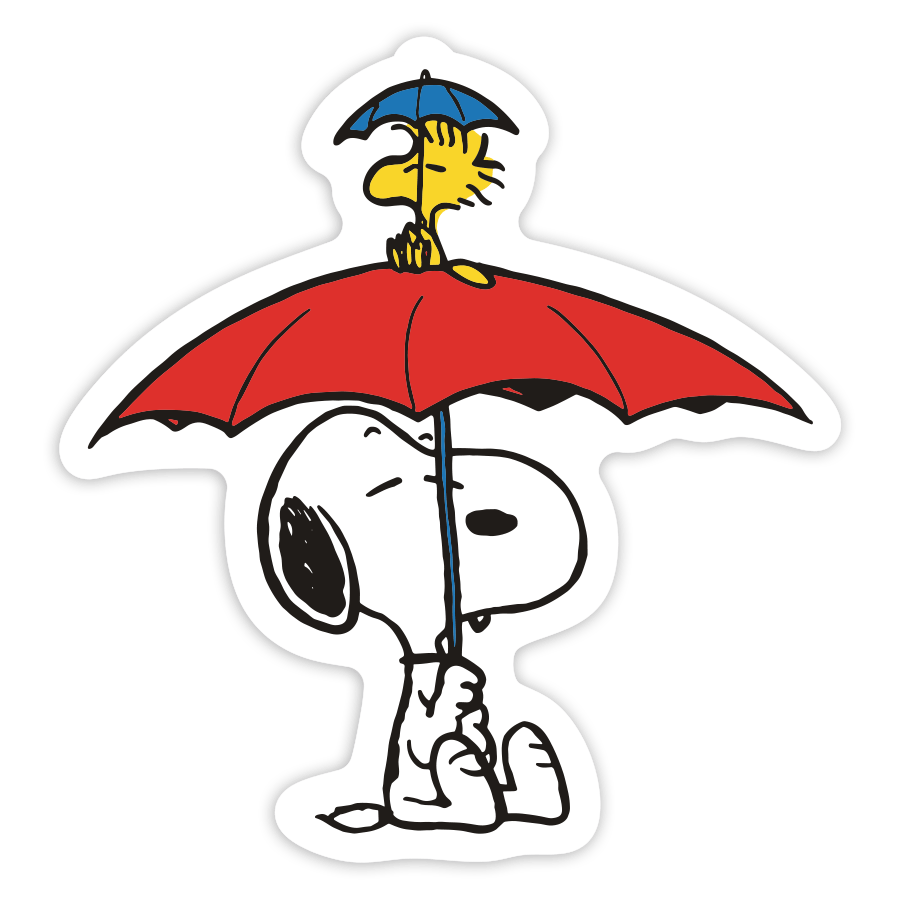 Autocollants: Snoopy et Woodstock Parapluie