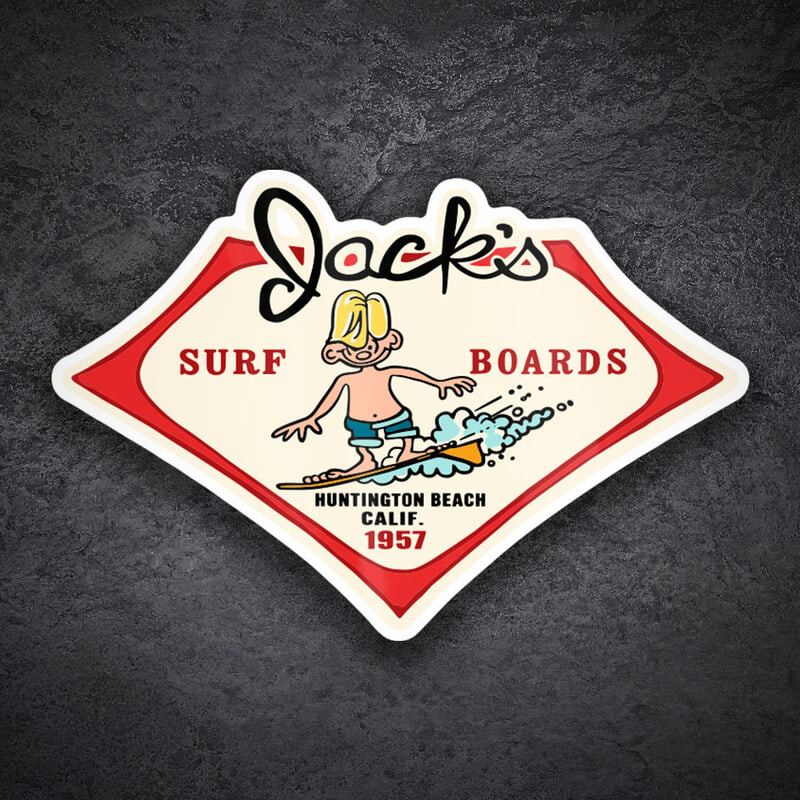 Autocollants: Jack’s Surf Boards 1957