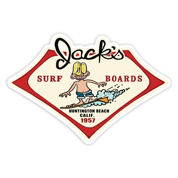 Autocollants: Jack’s Surf Boards 1957