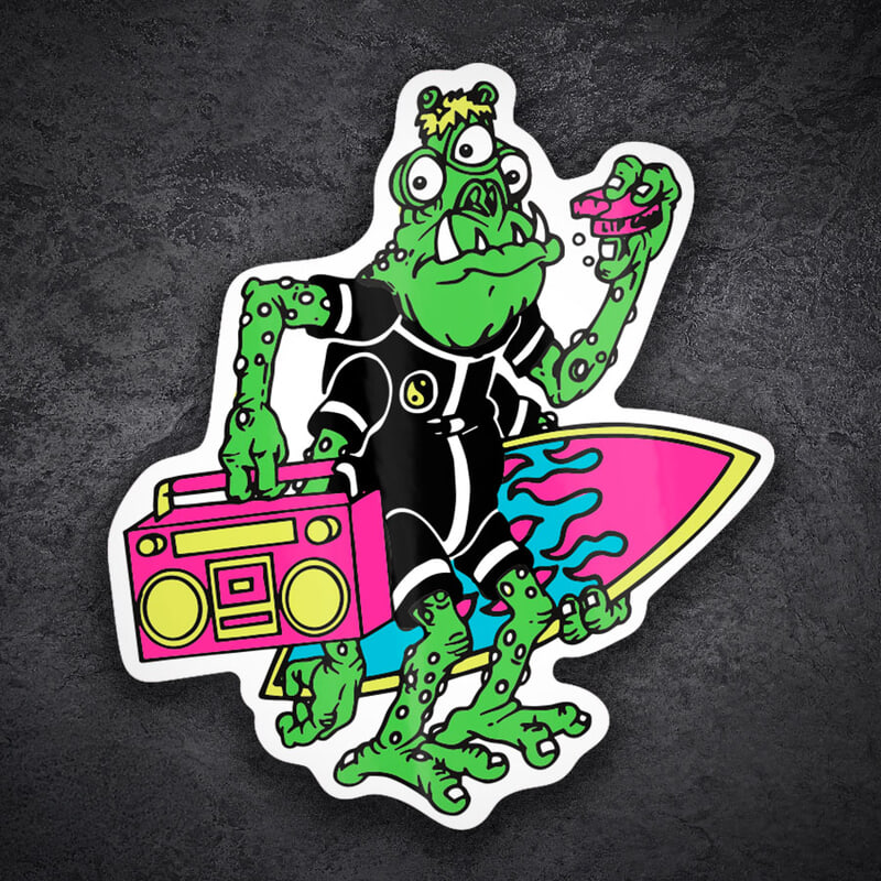 Autocollants: Surf Alien Punk