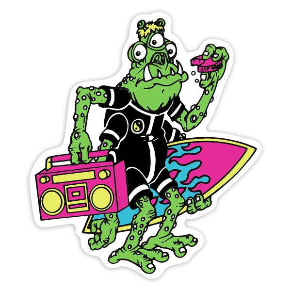 Autocollants: Surf Alien Punk