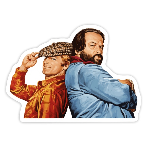 Autocollants: Bud Spencer et Terence Hill Duo Classique