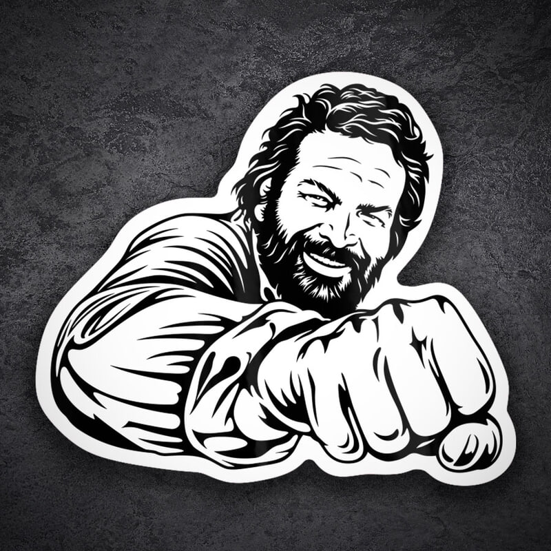 Autocollants: Bud Spencer Coup de Poing