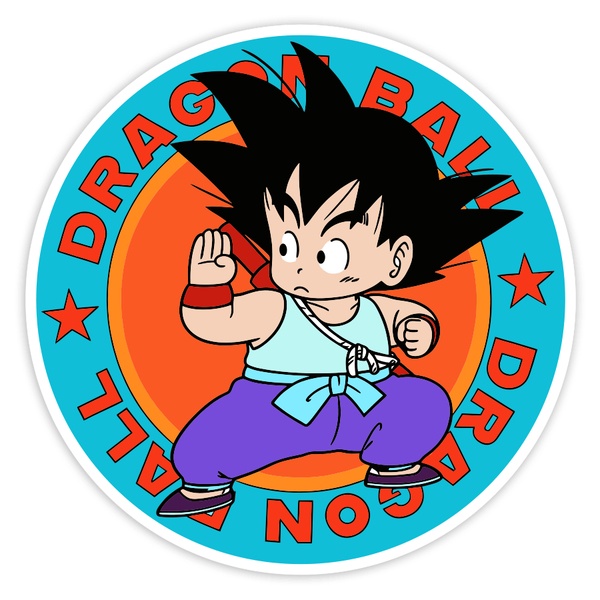 Autocollants: Dragon Ball Goku Enfant Combat