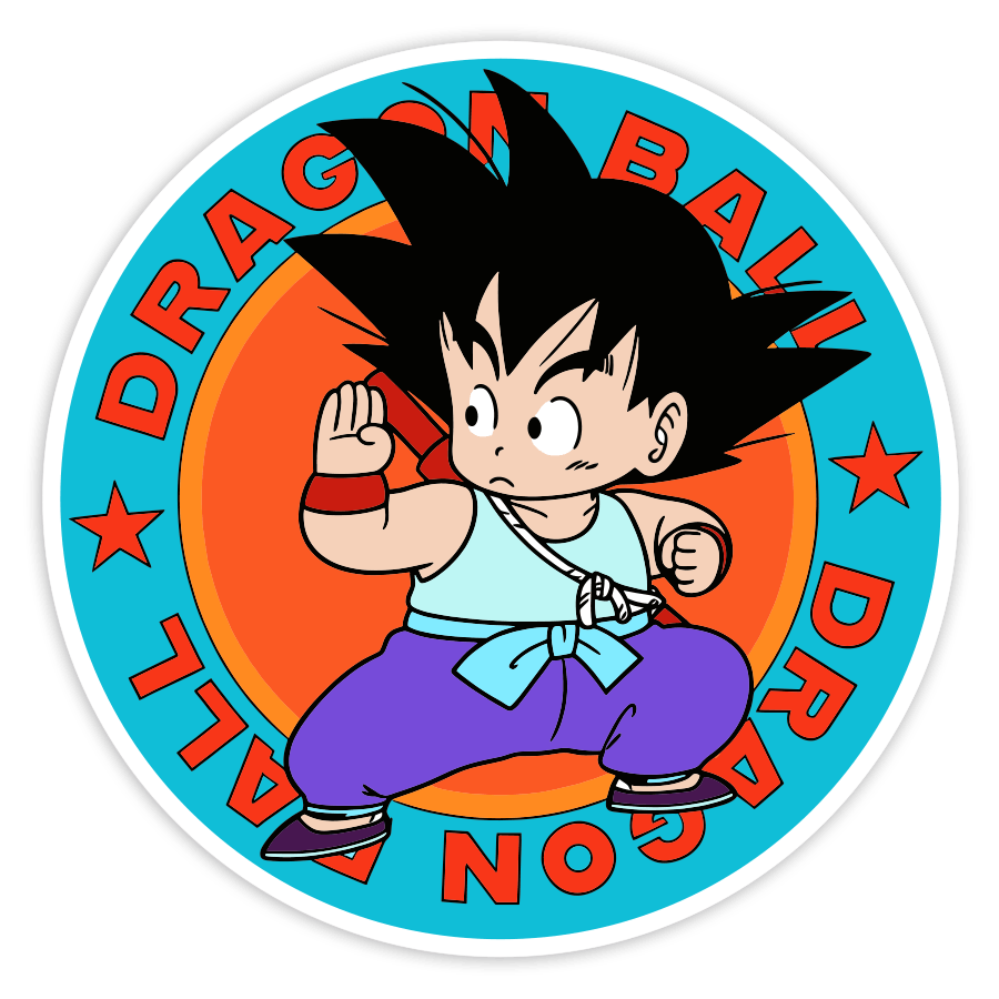 Autocollants: Dragon Ball Goku Enfant Combat