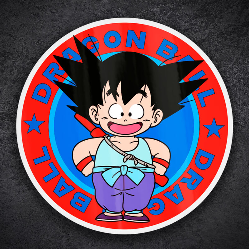 Autocollants: Dragon Ball Goku Enfant Bâton Magique