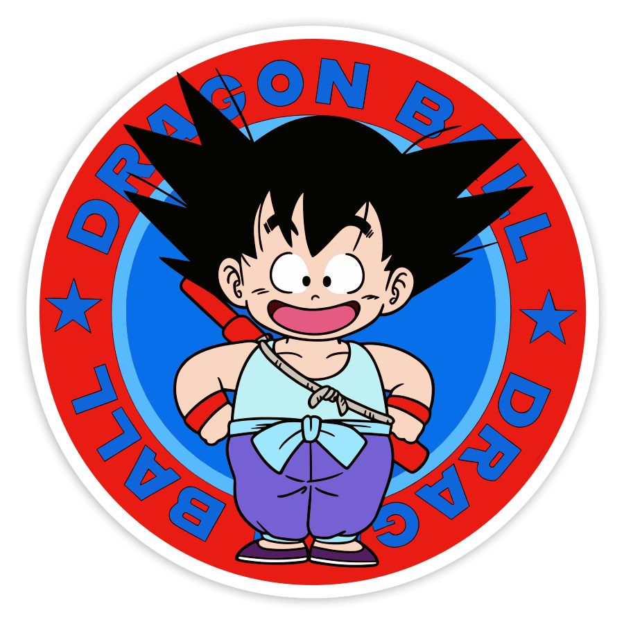 Autocollants: Dragon Ball Goku Enfant Bâton Magique