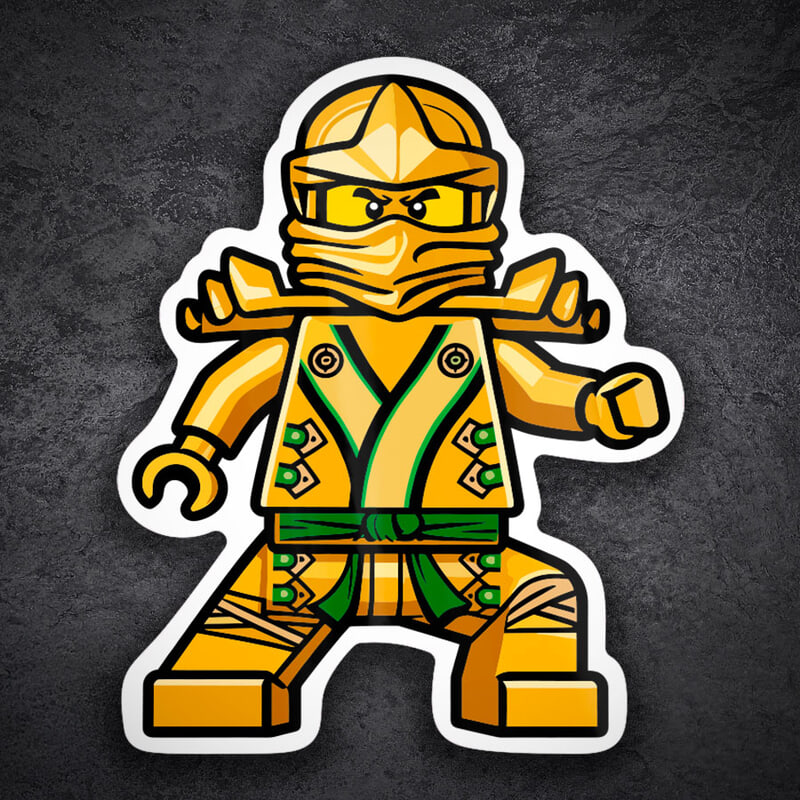 Autocollants: Lego Ninjago Lloyd Ninja Doré