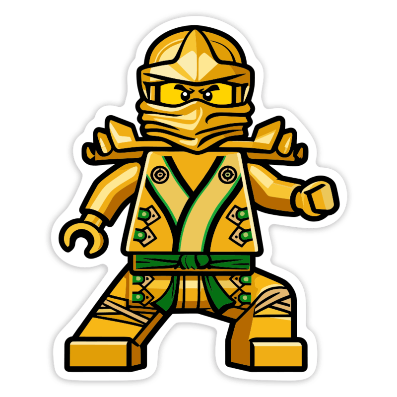 Autocollants: Lego Ninjago Lloyd Ninja Doré