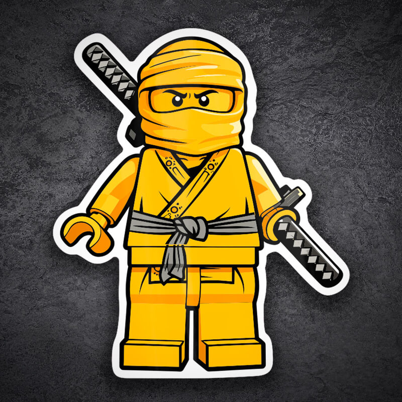 Autocollants: Lego Ninjago Ninja Doré Classique