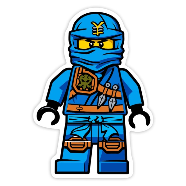Autocollants: Lego Ninjago Jay Bleu