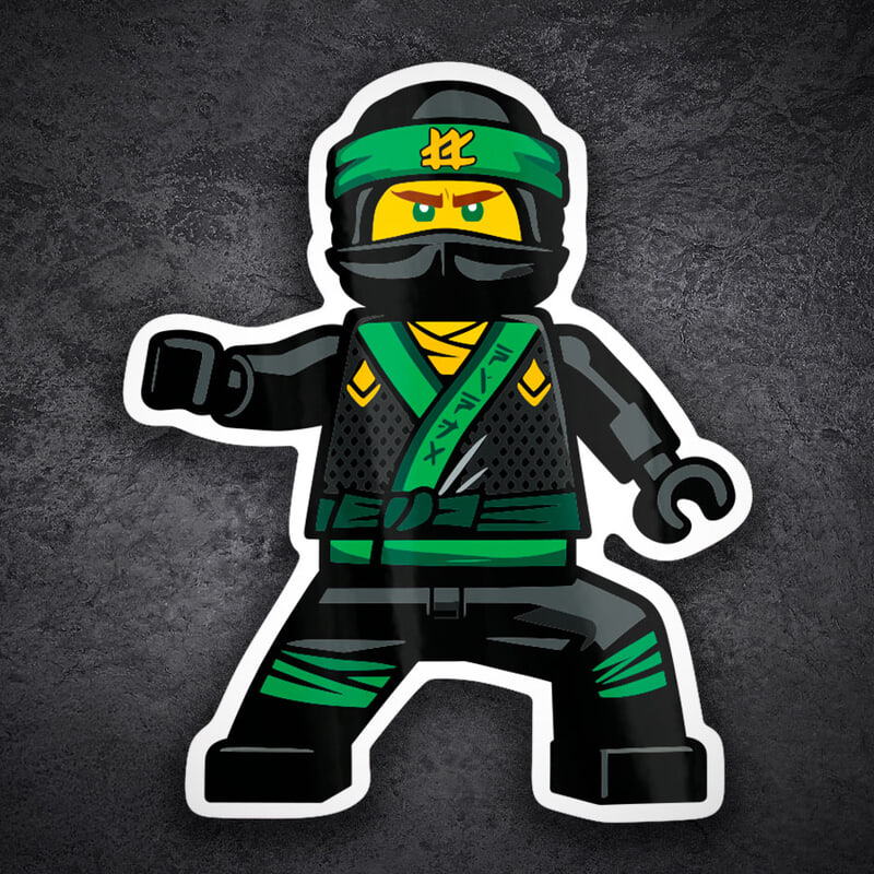 Autocollants: Lego Ninjago Lloyd Vert