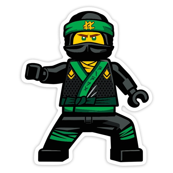 Autocollants: Lego Ninjago Lloyd Vert