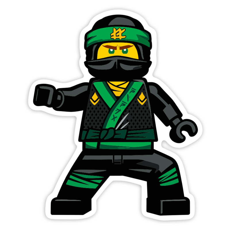Autocollants: Lego Ninjago Lloyd Vert