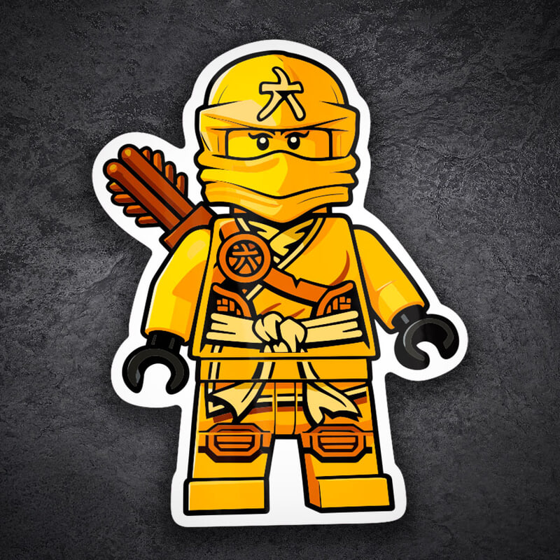 Autocollants: Lego Ninjago Cole Jaune
