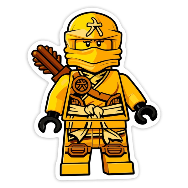 Autocollants: Lego Ninjago Cole Jaune