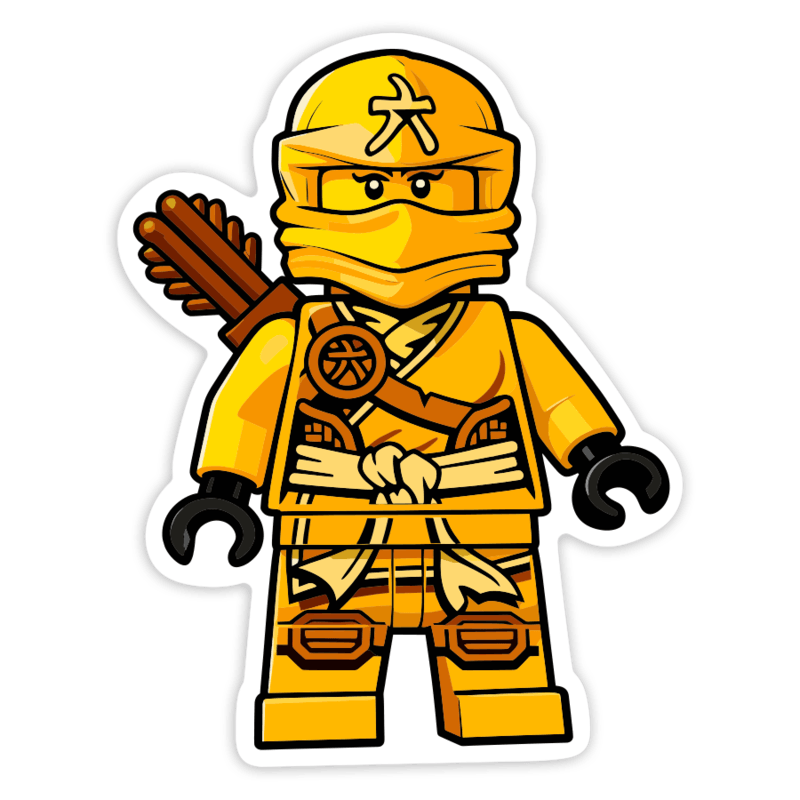 Autocollants: Lego Ninjago Cole Jaune
