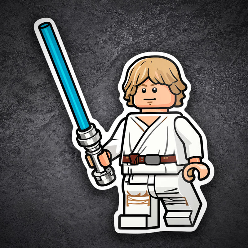 Autocollants: Lego Star Wars Luke Skywalker