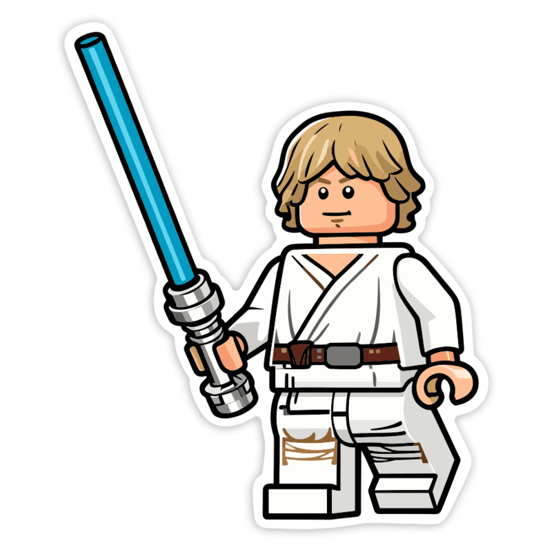 Autocollants: Lego Star Wars Luke Skywalker