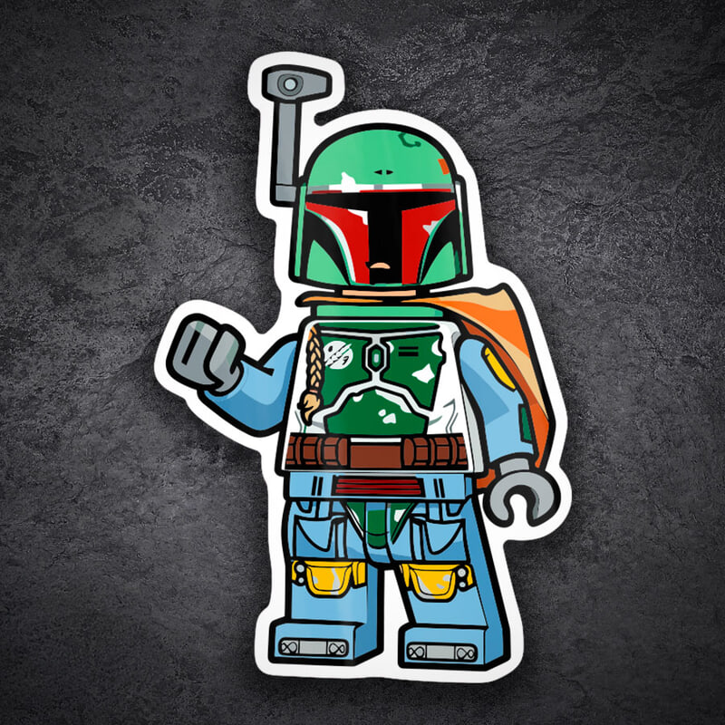 Autocollants: Lego Star Wars Boba Fett Chasseur de Primes
