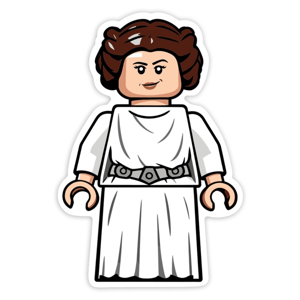 Autocollants: Lego Star Wars Princesse Leia