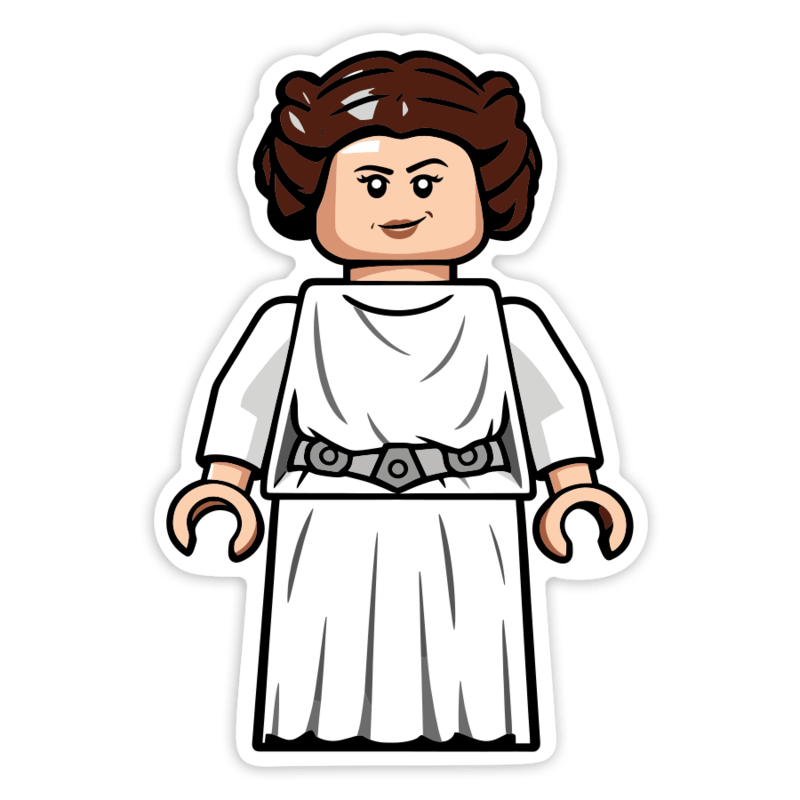 Autocollants: Lego Star Wars Princesse Leia