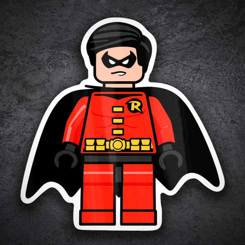 Autocollants: Lego DC Robin Rouge